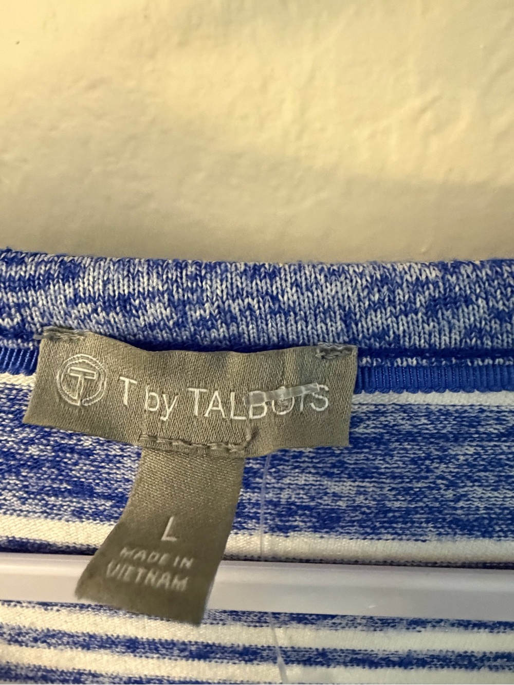 T by Talbots Blue & White Striped Henley Midi Dress - Picture 5 of 6